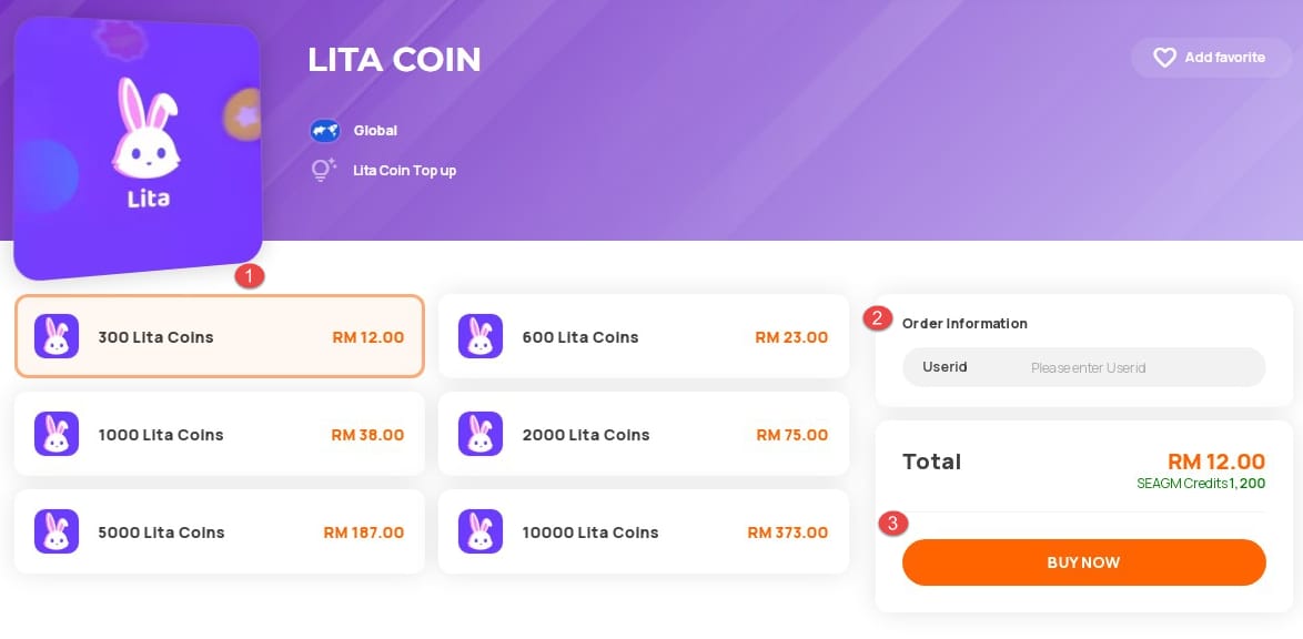 Guide visual for verifying Lita top up details before paying with USDT, including User ID, order amount, network, and payment timer