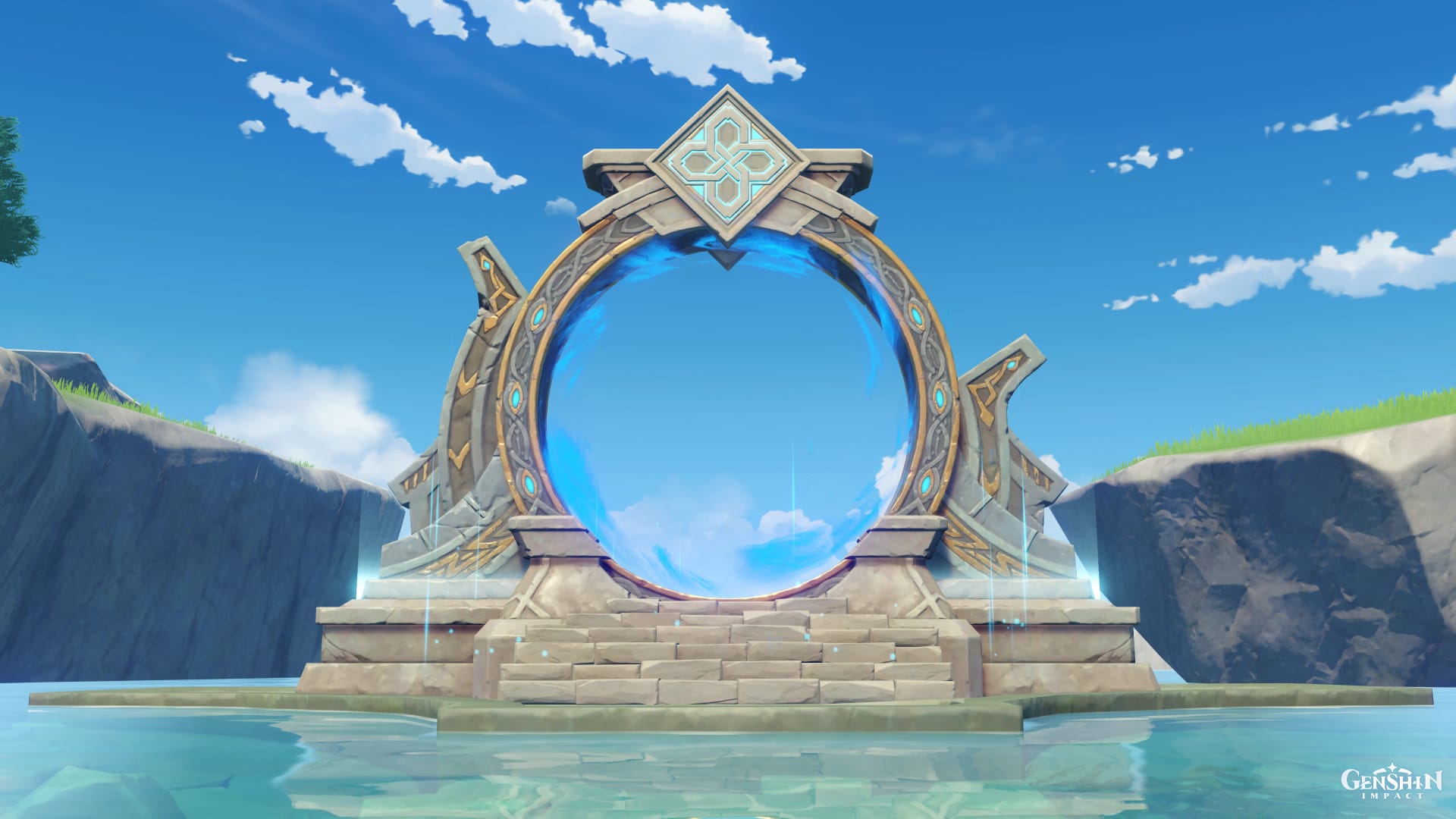 Genshin Impact Spiral Abyss battle screenshot showing a Lunar reaction team clearing multiple enemies