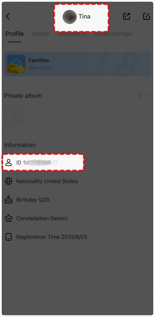 Guide image showing where to find the numeric UID in the Sugo profile and verify it before Sugo Coins Top Up payment