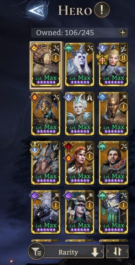 Watcher of Realms account screen showing where players verify UID, server, or account details before topping up.