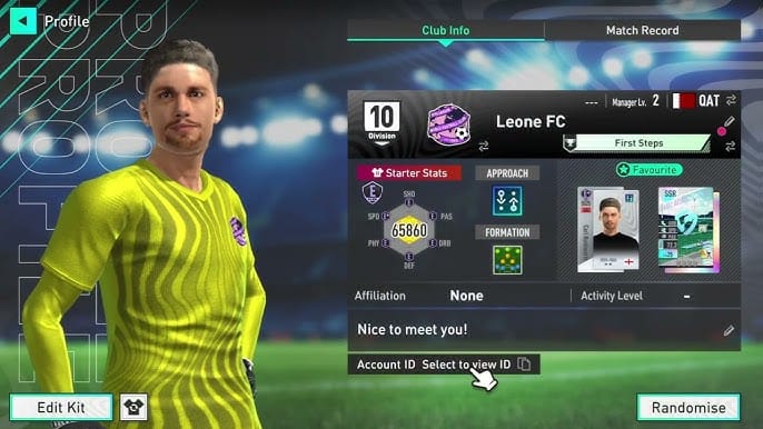 SEGA Football Club Champions 帳號資訊與儲值前安全檢查示意