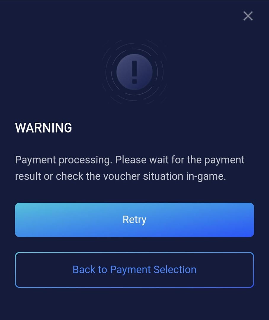 PUBG Mobile UC payment failed or pending checkout screen used for troubleshooting recharge issues
