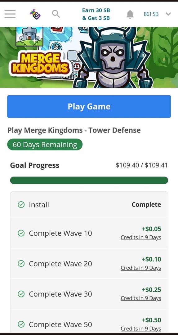 Merge Kingdoms Gold order status screen showing payment states such as processing, completed, failed, or canceled
