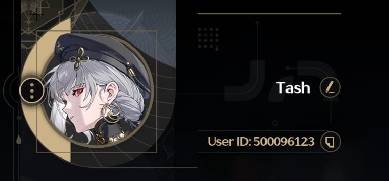Wuthering Waves account screen displaying UID and server information for top up verification