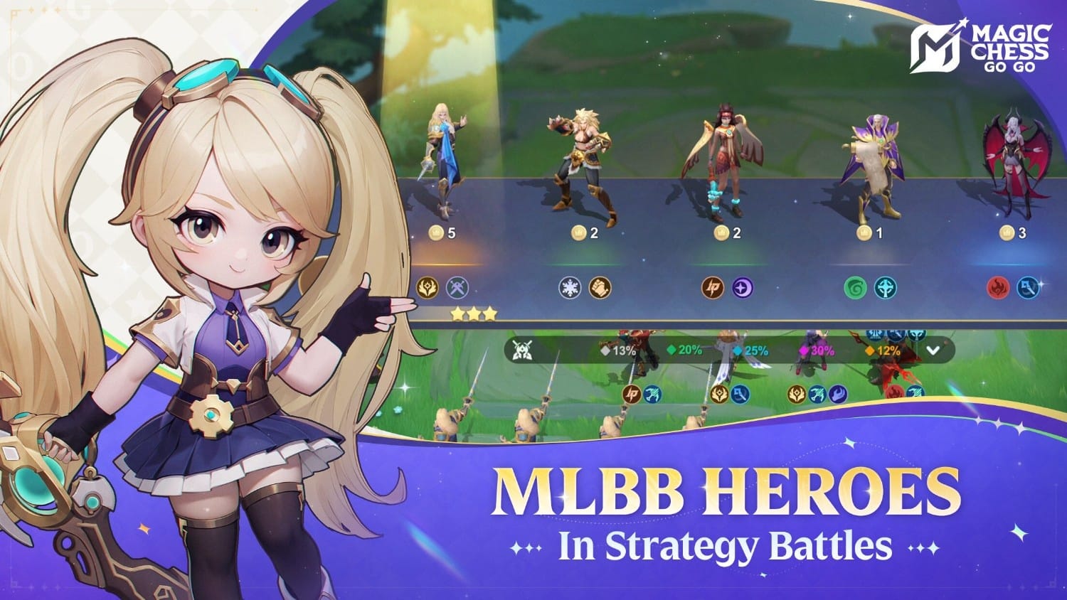 Magic Chess: Go Go에서 현재 로그인 계정과 계정 전환 메뉴를 확인하는 설정 화면