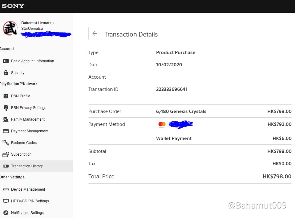 Example of Genshin Impact payment receipt and account proof needed for missing top-up support ticket