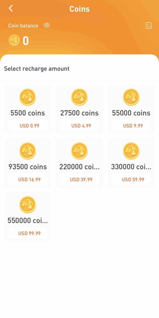 Изображение сравнения, показывающее разницу в ценах на пакеты монет MIGO Live у разных провайдеров пополнения.