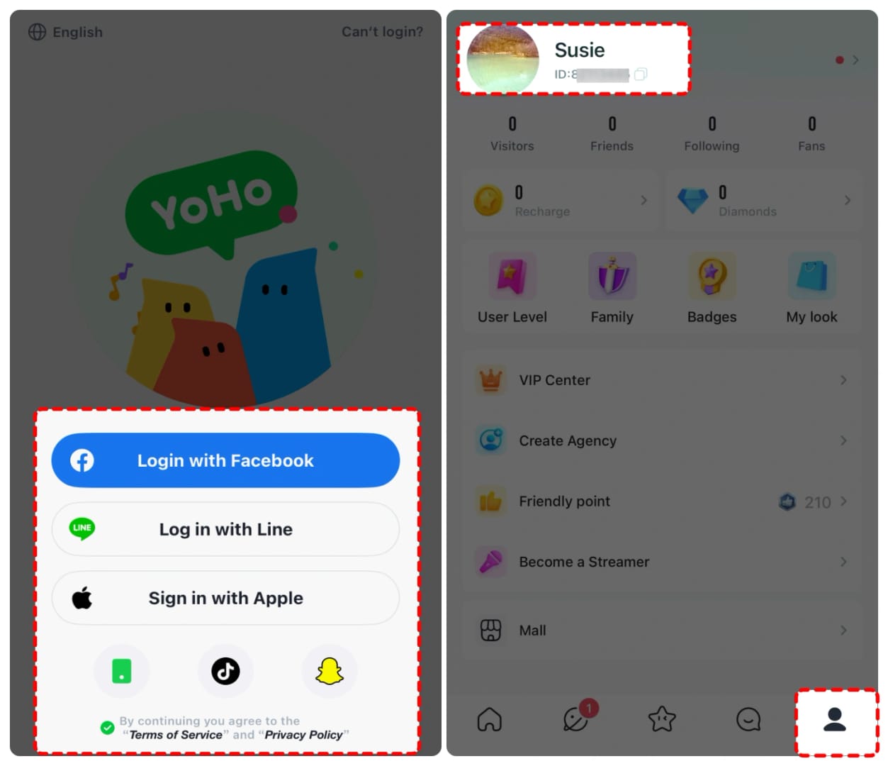 Yoho Coins Top Up payment options shown on checkout screen