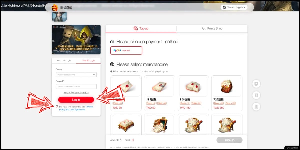 Identity V payment method screen with card PayPal Apple Pay and Google Play options