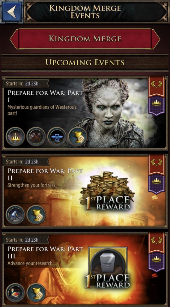 Merge Kingdoms event interface showing a limited-time offer or countdown timer before expiry