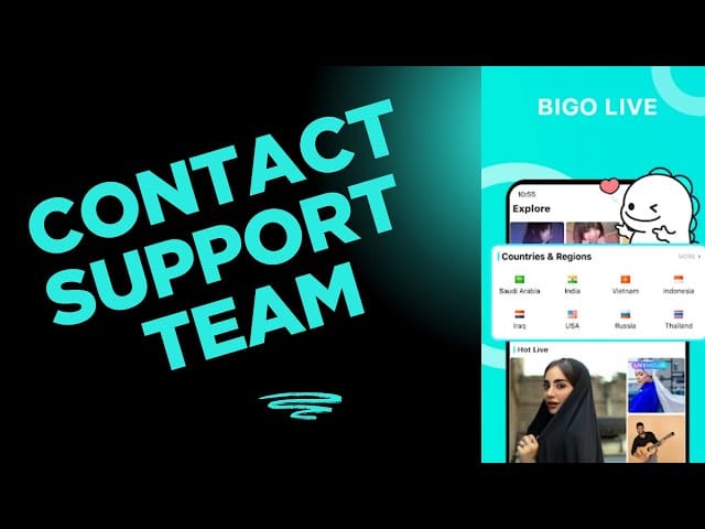 Bigo Live Diamonds support escalation flow showing who to contact first after a failed or delayed top up payment.