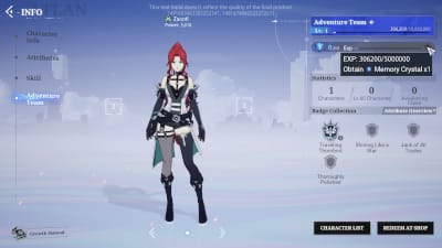 Crystal of Atlan in-game profile screen showing avatar and Player ID or UID location