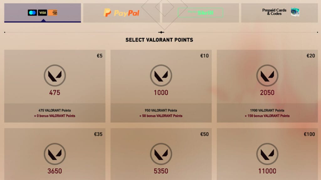 Order confirmation or payment proof example for a Valorant Points purchase with account details and receipt