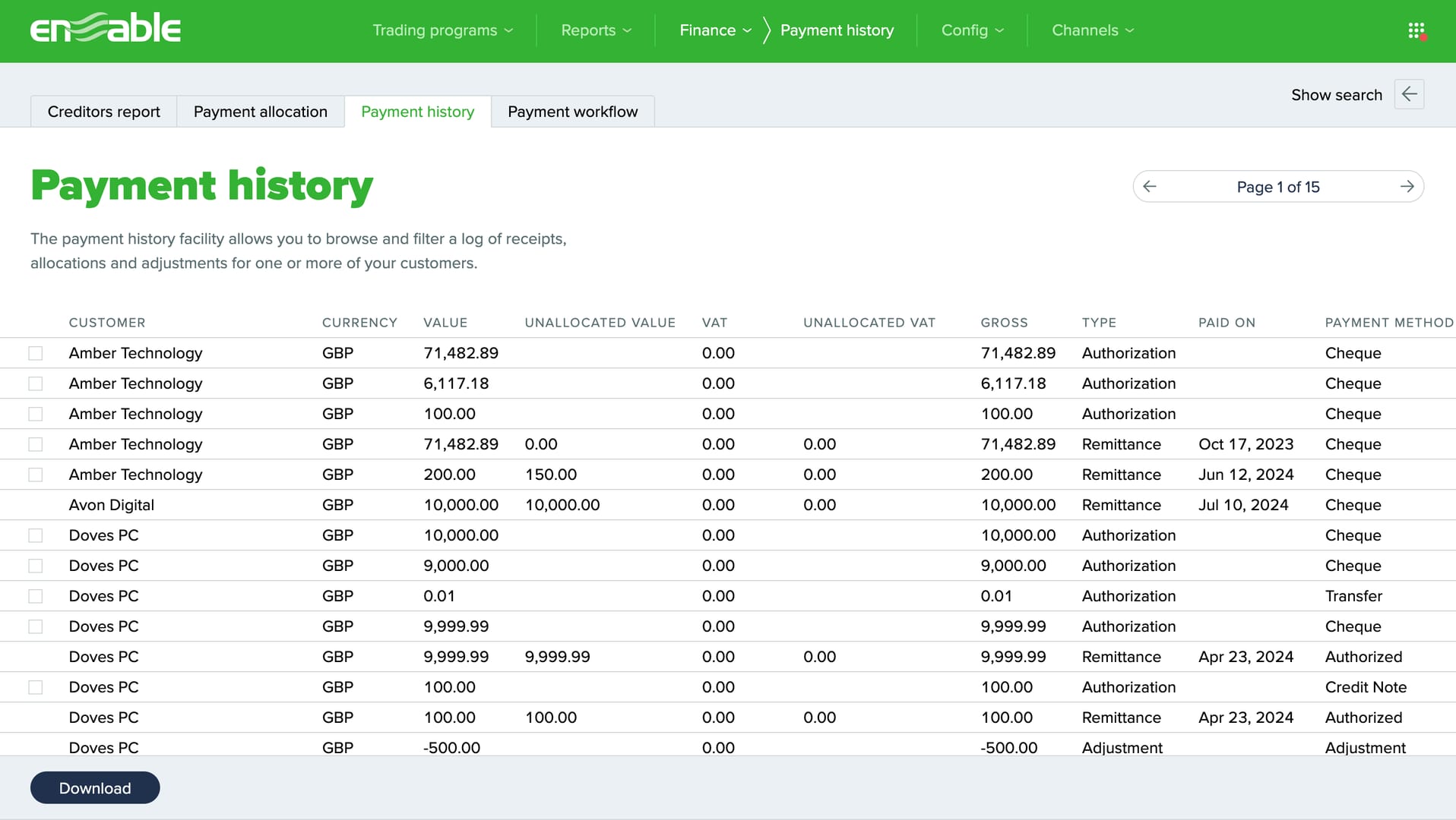 Example billing history and transaction detail screens used to retrieve Habi top-up payment proof from app stores or payment providers