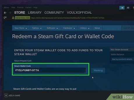 Steam wallet code redemption screen used to explain region or currency mismatch problems during top-up.