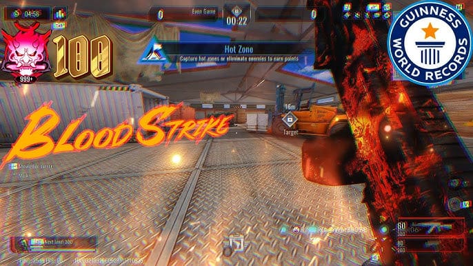Blood Strike Hot Zone squad match screenshot used to illustrate efficient reward farming