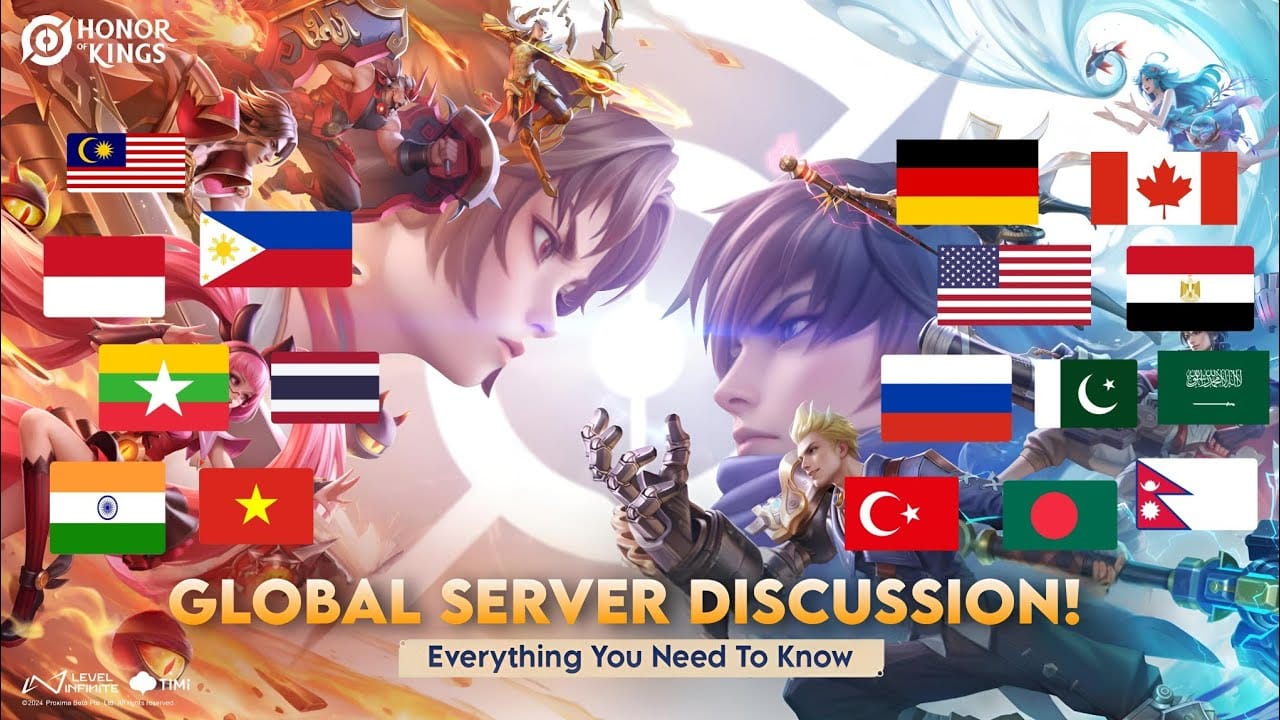 Honor of Kings server and region account view used to confirm the correct server before recharge