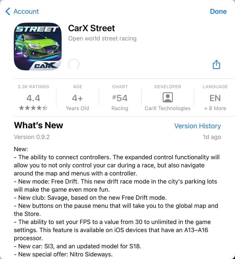 CarX Street support or failed purchase troubleshooting screen for delayed or missing top-up orders
