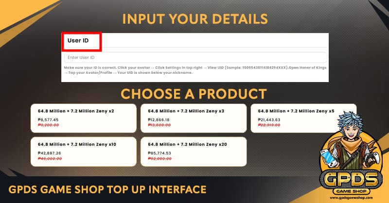 Ragnarok M: Classic Zeny checkout page with GCash shown as a payment option in PHP