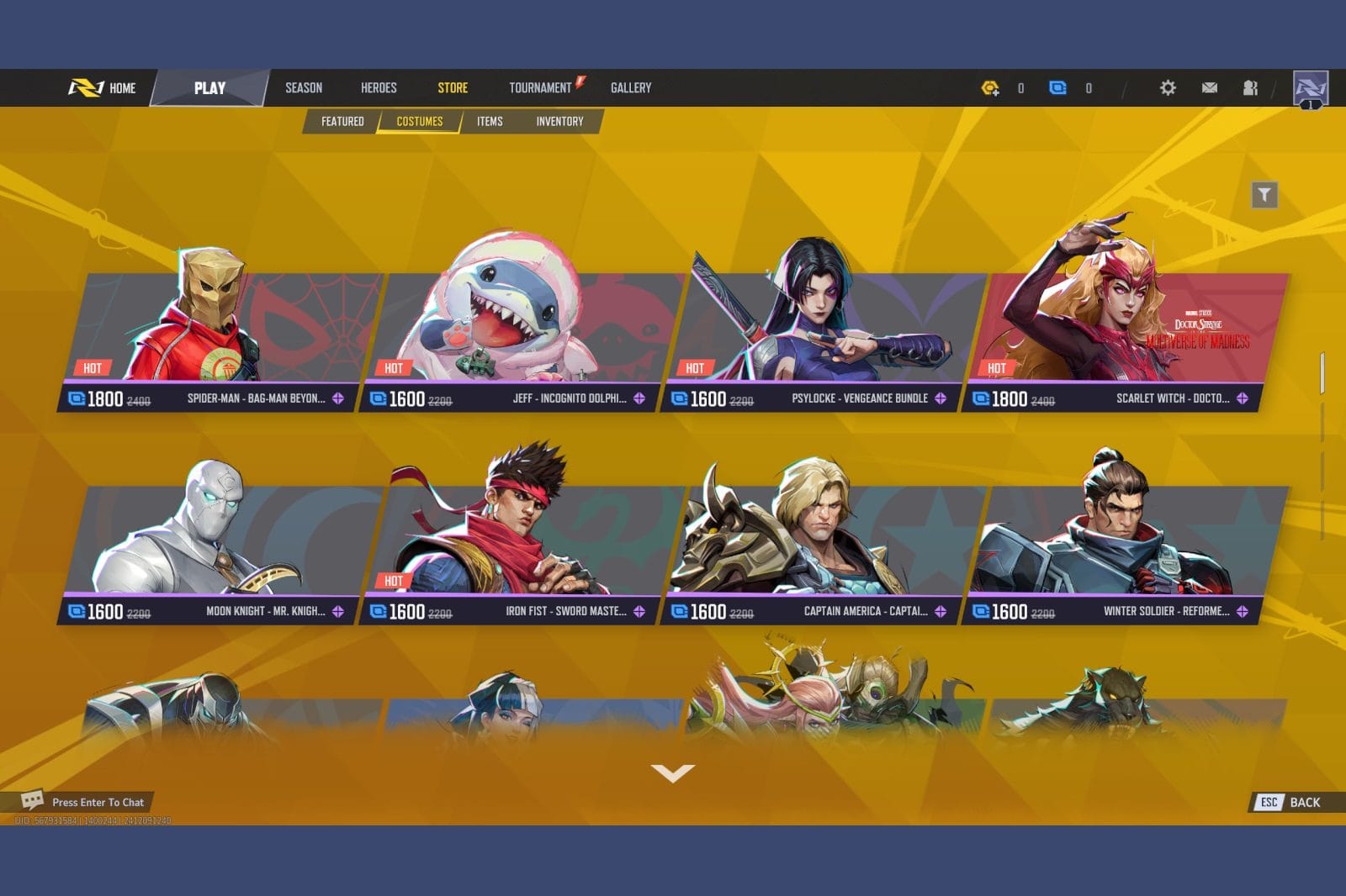 Marvel Rivals checkout screen showing Apple Pay as a payment option for Lattices top up