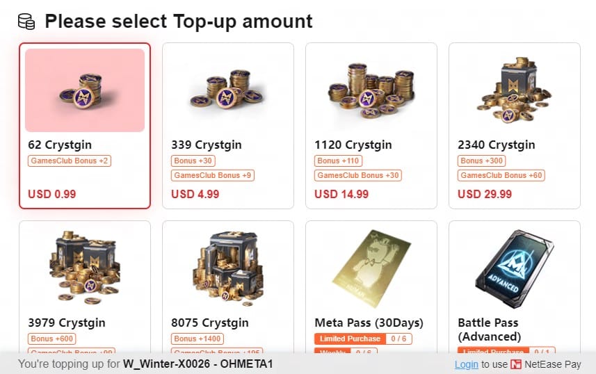 Once Human Crystgin Top Up troubleshooting or support page for delayed or failed recharge orders