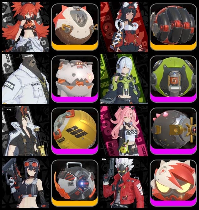 Zenless Zone Zero character equipment interface showing W-Engine and Drive Disc setup for endgame builds