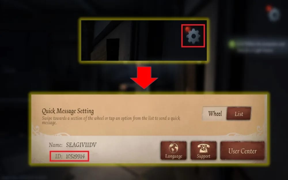 Identity V support or top-up troubleshooting screen for pending or missing Echoes delivery