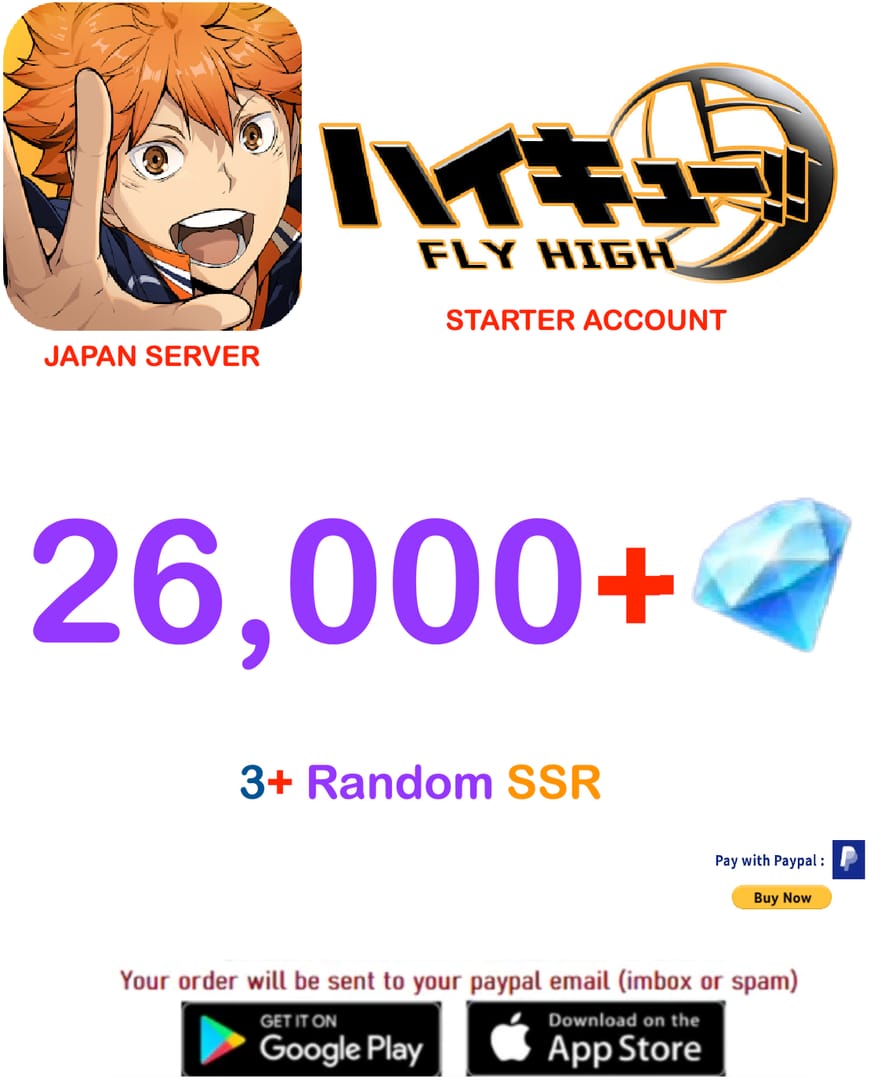 Haikyu!! Fly High player profile or account screen showing Game ID and server details for top up verification